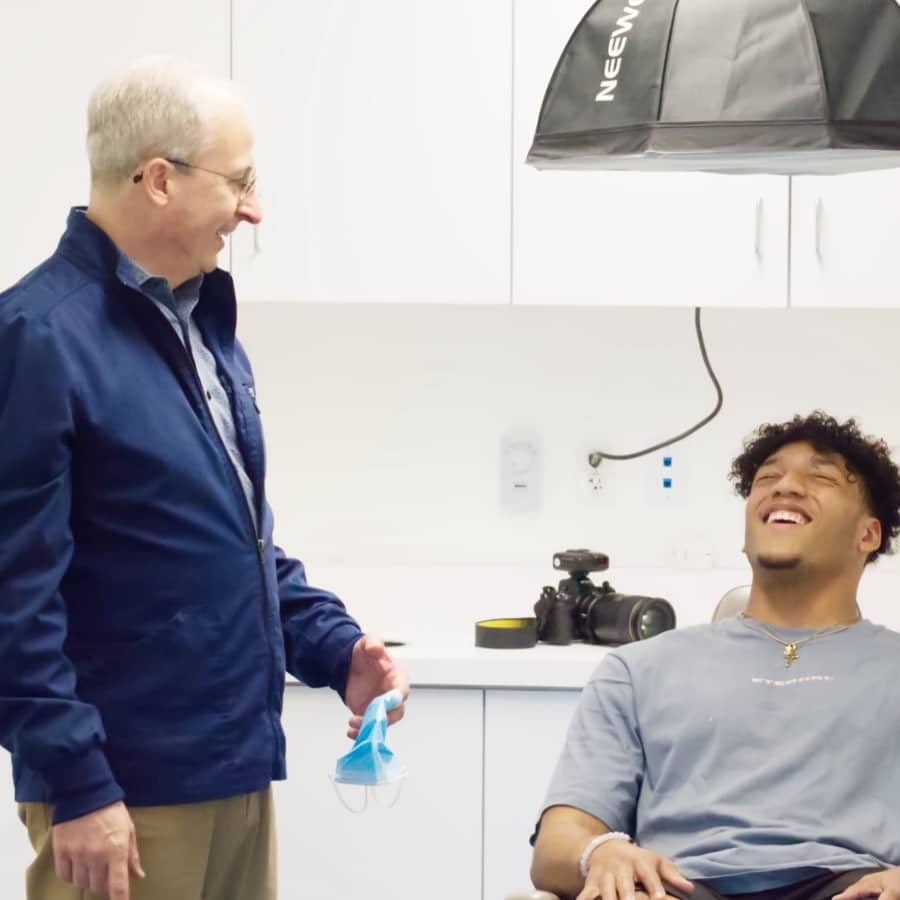 Dr. Howard and Patient Laughing